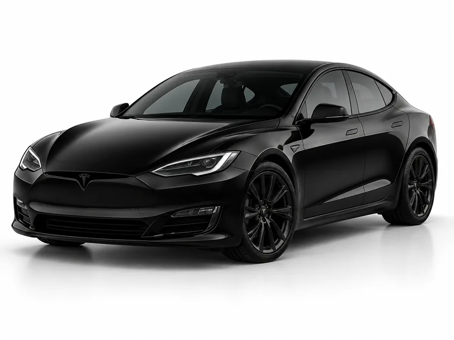 Chrome Delete & Blackout Packages customization detail for a Tesla
