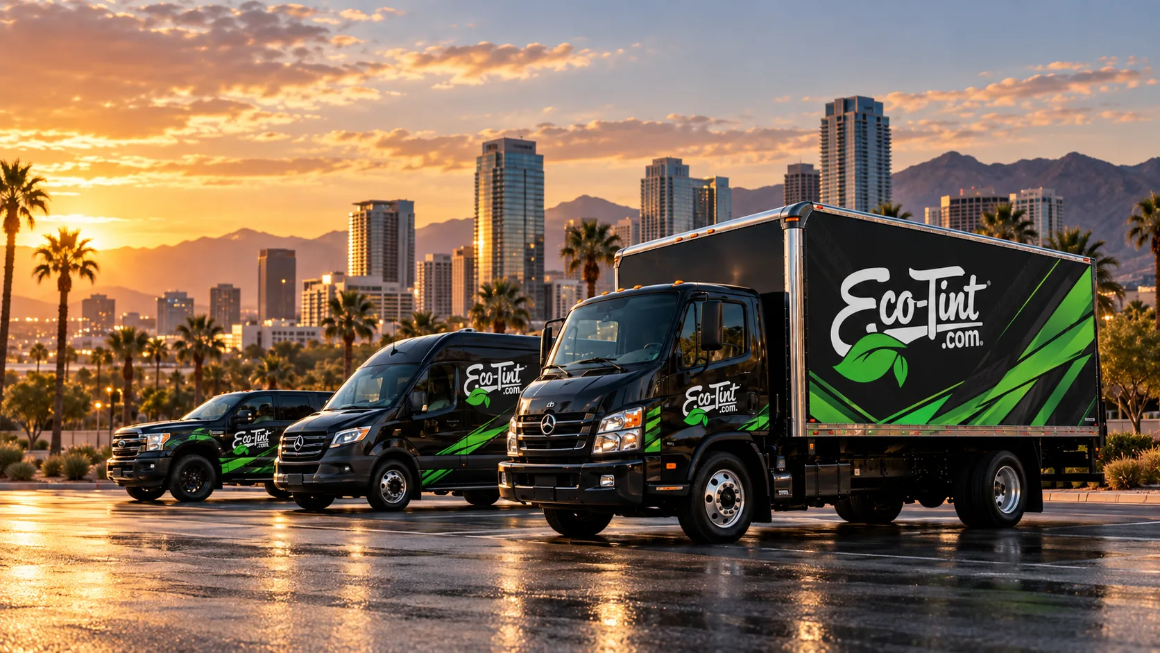 Eco-Tint commercial fleet vehicles in Las Vegas