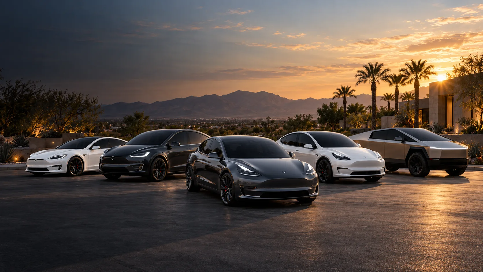 Tesla with professionally installed window tint