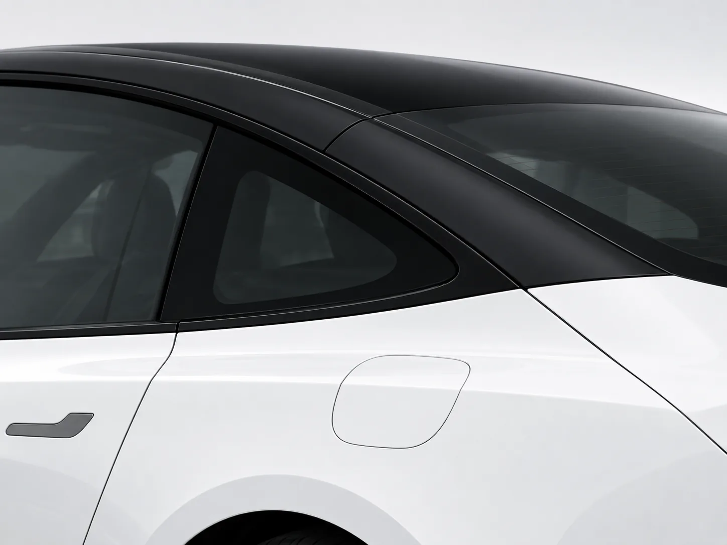 a-c pillar delete detail on a Tesla wrap