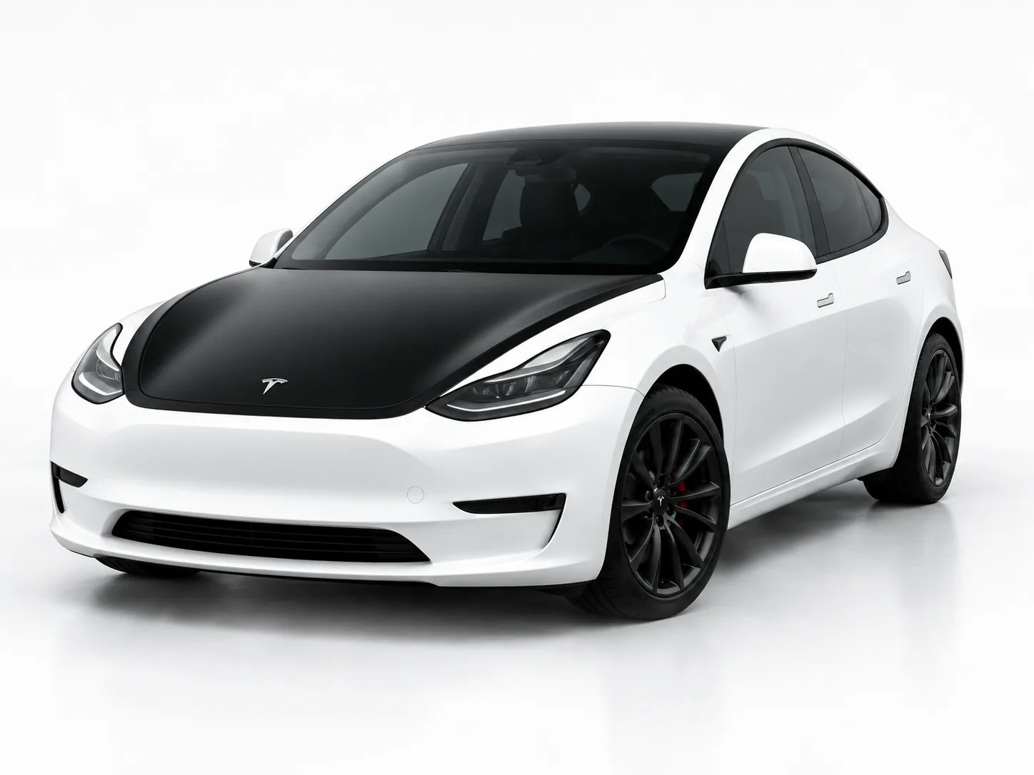 Two-Tone Contrasting Wraps customization detail for a Tesla