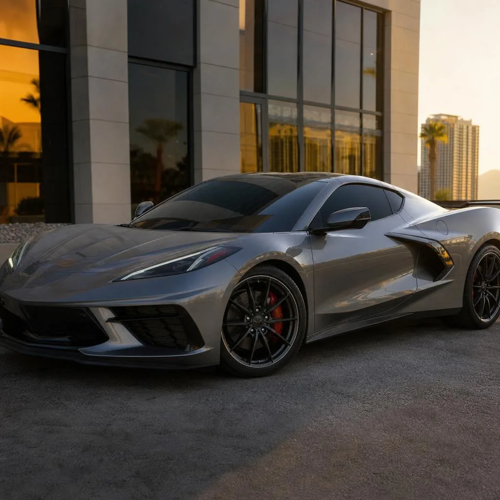 Chevrolet Corvette C8 with professionally installed window tint