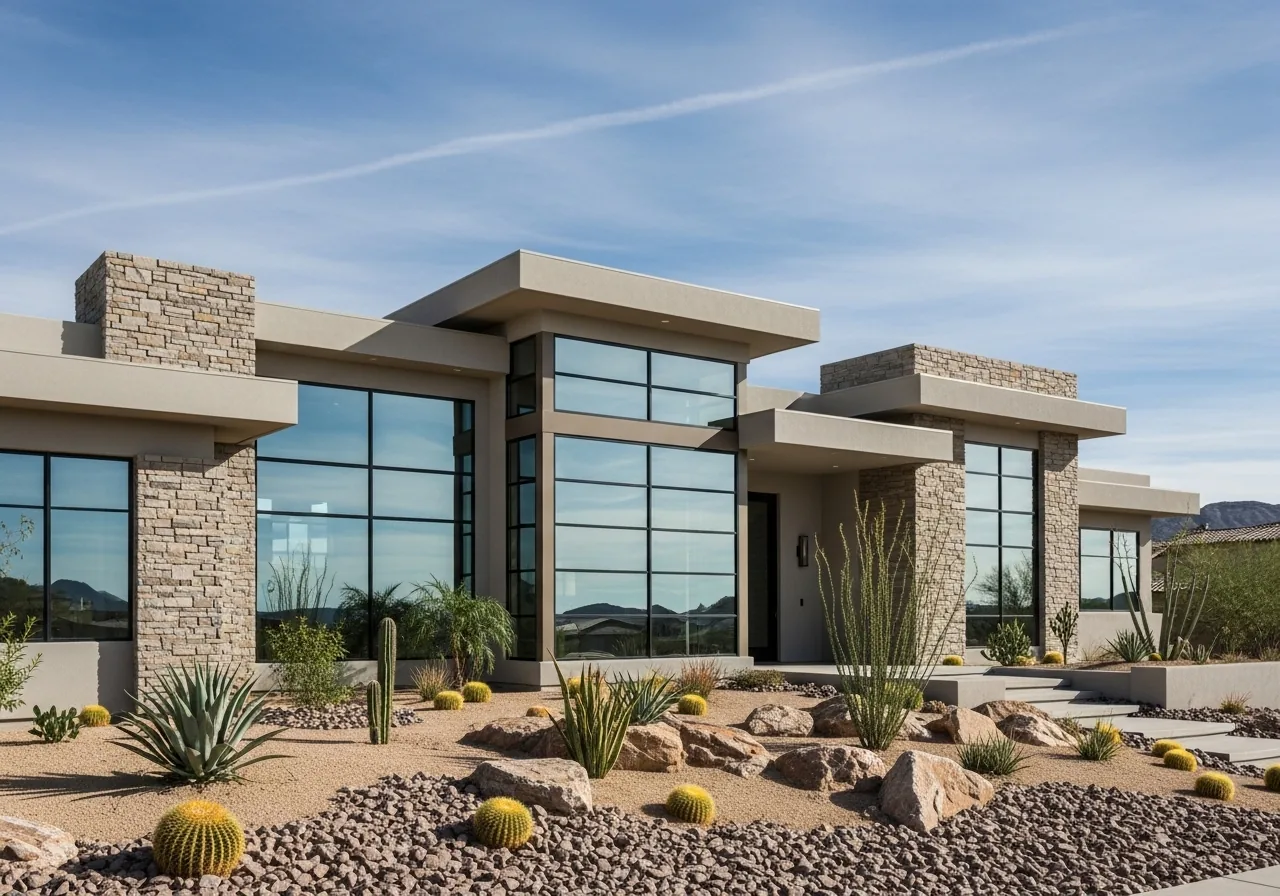 Las Vegas home with professionally tinted residential windows