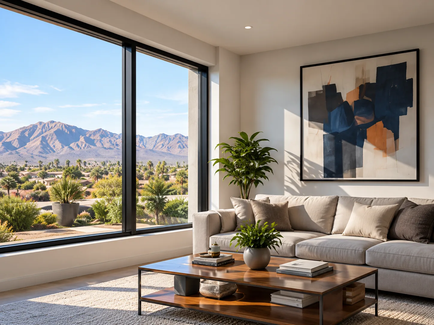 Residential interior protected from UV fading by window film