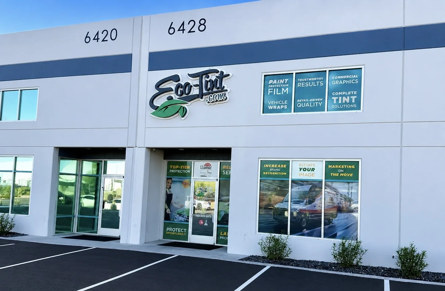 Eco-Tint storefront and shop exterior in Las Vegas